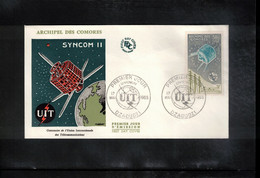 Comores 1965 UIT / ITU Space / Raumfahrt Satellite Syncom II FDC - Afrika