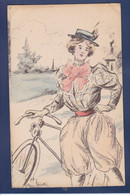 Cpa Cycle Vélo Bicyclette Boutet Henri Art Nouveau Non Circulé Femme Woman - Boutet