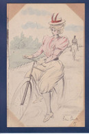 Cpa Cycle Vélo Bicyclette Boutet Henri Art Nouveau Non Circulé Femme Woman - Boutet