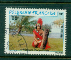 French Polynesia 1981 Folk Dancers 28f FU - Usati