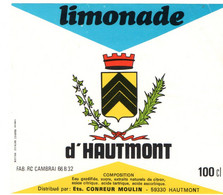 Etiquette Limonade D'hautmont 59330 Hautmont Be - Otros