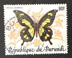 Timbre Oblitéré Burundi 1989 Hesperus - Usati