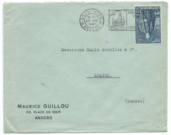 ENVELOPPE Belgique / GUILLOU ANVERS POUR ZURICH SUISSE 1930 - 1929-1941 Grand Montenez