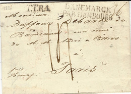 1820- Lettre De Copenhague ( DK) En Port Du  -entrée DANEMARCK /PAR HAMBOURG + Fco Hamb.p - Marques D'entrées