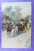 Fantasie Attelage Postkoets Deligence Illustr S.Wright. Edit M.M.Vienne M.Munk, Nr 478 Horse Cheval - Sonstige & Ohne Zuordnung