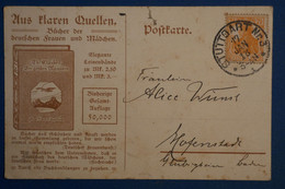 AN6 ALLEMAGNE   BELLE CARTE  1918  STUTTGART   +AFFRANCH. PLAISANT - Covers & Documents