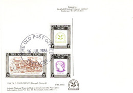 Grande-Bretagne 1986 - The National Trust - 3 Vignettes 1/3/5 P Sur Carte - The Old Post Office - Tintagel - Cornwall - Cinderelas