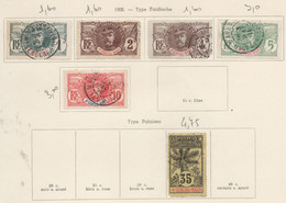 TIMBRES EN LOT SUR FEUILLE D ALBUM DE HAUT-SENEGAL,NIGER  DE 1906 A 1915 Nr VOIR SUR PAPIER AVEC TIMBRES COTE 26.15 € - Ongebruikt