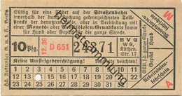 Deutschland - Berlin - BVG - Strassenbahn-Fahrschein 1936 - In Verbindung Mit Einer Monats-Grundkarte Für Eine Fahrt Auf - Europe