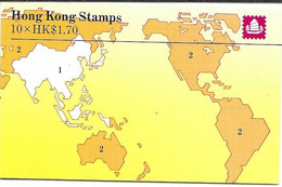 Hong Kong Complete Booklet Queen Elisabeth, Blue On Green Stamp 1985, Mnh **  (Michel 454) - Carnets