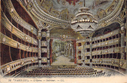 Paris -  L'opéra Intérieur - Colorisé - Obliteration 1910 - Autres Monuments, édifices