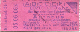 Deutschland - Berlin - BVG - Fahrschein Mit Anschlussfahrt Auf Autobus - U-Bahnhof Reinickendorfer-Strasse - Europe