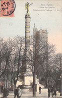 Paris - Place Du Chatelet - Colonne De La Victoire - Animé Et Colorisé - Oblitéré En 1905 - Places, Squares