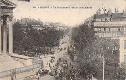 Paris - Le Boulevard De La Madeleine - Animé Et Colorisé - Dos Non Divisé - Sonstige Sehenswürdigkeiten