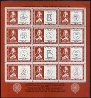 Cinderella - Great Britain 1960 London International Stamp Exhibition Perf Sheetlet Containing 12 Labels (Bishop Marks) - Werbemarken, Vignetten