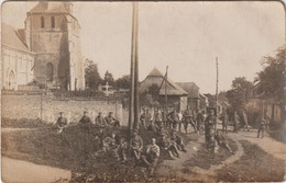 Alte Ansichtskarte Aus Bosmont-sur-Serre - Deutsche Soldaten Vor Der Kirche - - Altri Comuni