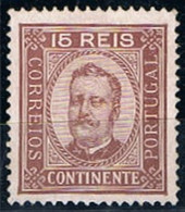 Portugal, 1892/3, # 74 A Dent. 13 1/2, Papel Porcelana, MH - Unused Stamps