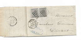 SP163/ TP 17(2)  S/LAC C.Bruxelles 23/10/1868 LOS PTS 60 > Dinant C. D'arrivée - Postmarks - Points