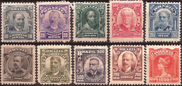 Brasil - Fx. 334 - Yv. 128/38 - Proceres Y Libertad - 1906/16 - * - Ungebraucht