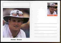 Palatine (Fantasy) Personalities - Andrew Strauss (cricket) Postal Stationery Card Unused And Fine - Cricket