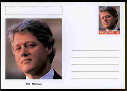 Palatine (Fantasy) Personalities - Bill Clinton (42nd USA President) Postal Stationery Card Unused And Fine - Personnages