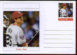 Palatine (Fantasy) Personalities - Chase Utley (baseball) Postal Stationery Card Unused And Fine - Baseball