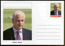 Palatine (Fantasy) Personalities - David Gower (cricket) Postal Stationery Card Unused And Fine - Cricket