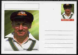 Palatine (Fantasy) Personalities - Donald Bradman (cricket) Postal Stationery Card Unused And Fine - Cricket