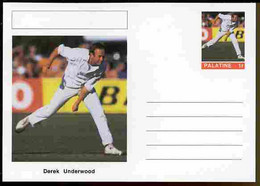 Palatine (Fantasy) Personalities - Derek Underwood (cricket) Postal Stationery Card Unused And Fine - Cricket