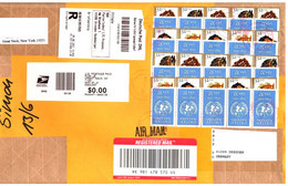 USA: 'Schön Frankierter Brief Mit Vielen Briefmarken, 1995/1997/1998' / 'Beautiful Letter With A Variety Of Stamps', MiF - Usati