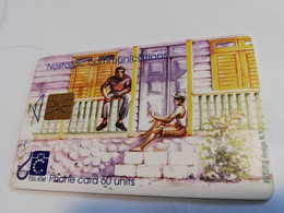 St MAARTEN $10  Nafls 17.70 ,- ST MAARTEN Man On Veranda 60 Units  ** 6753** - Antilles (Neérlandaises)