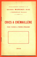 Livret + Enveloppe D'envoi De 1912 Usines Moreaux Ainé Crics à Crémaillère à Charleville - 20 Pages - Très Illustré - Champagne - Ardenne