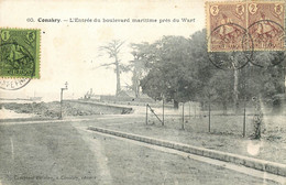 AFRIQUE  GUINEE CONAKRY Entrée Du Boulevard Maritime Pres Du Warf - Guinea Francese