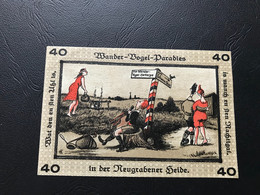 Notgeld - Billet Necéssité Allemagne - 40 Pfennig - Neugraben Hausbruch   - 15 Aout 1921 - Ohne Zuordnung