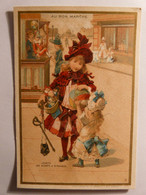 IMAGE CHROMO - AU BON MARCHE JOUETS LES ACHATS D'ETRENNES - BOUCICOT - GRAND FORMAT - 8cm X 12cm - J. MINOT & CIE PARIS - Autres & Non Classés