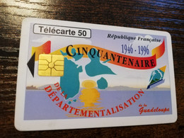 French Caribbean Phonecard St Martin CHIP Card CINQUANTENAIRE  ** 6774 ** - Antillen (Französische)