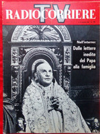 Radiocorriere TV Del 9 Giugno 1963 Morte Giovanni XXIII Gaber Cavicchi Carpaccio - Television