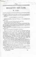 Ordonnance De 1847 Concernant La Construction D'un Pont Suspendu à LUZECH ( Voir Page Intérieure  ) - Luzech