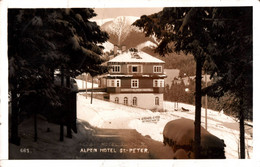 AK St Sankt Peter Svaty Petr Spindlermühle Spindleruv Mlyn Alpen Alpsky Hotel Baude Bouda Winter Riesengebirge Feldpost - Sudeten
