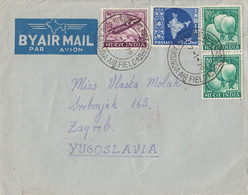 India Airmail Letter Sent To Yugoslavia , Kalaikunda Air Field 1970 - Covers