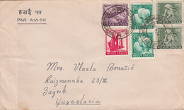 India Airmail Letter Sent To Yugoslavia , Kalaikunda Air Field - Buste