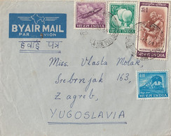 India Airmail Letter Sent To Yugoslavia , Kalaikunda Air Field 1969 - Enveloppes
