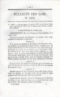 LOI De 1847 Concernant Un Report De Crédit Pour La Station Naval De L'Afrique OccidentaleAfrique - Décrets & Lois