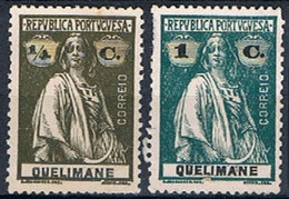 Quelimane, 1914, # 25, 27, Papel Pontinhado, MNG - Quelimane