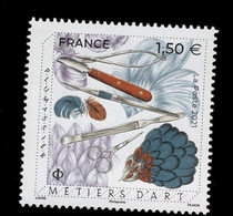 France 2021 - Neuf ** Scanné Recto Verso - Plumassier - Métier D'art - Unused Stamps
