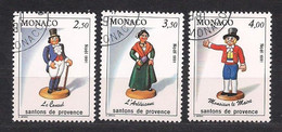Monaco  1991 Yvertn° 1794-1796 (o) Oblitéré Cote 3,90 € Noël Kerstmis Christmas - Usados