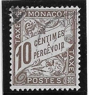 Monaco Taxe N°4 - Oblitéré - Signé Brun - TB - Postage Due