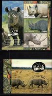 GAMBIA, 2019, MNH, FAUNA, THE BLACK RHINO, RHINOS, SHEETLET+ S/SHEET - Rhinoceros