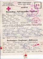 1944 - CROIX-ROUGE / RED CROSS - FORMULAIRE CORRESPONDANCE SETIF (ALGERIE) => MACON (SAONE ET LOIRE) ZONE OCCUPEE - Rotes Kreuz