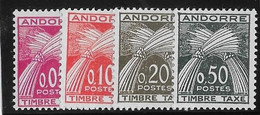 Andorre Taxe N°42/45 - Neuf ** Sans Charnière - TB - Unused Stamps